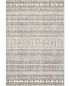 Nuloom Creek Striped Antonella Gray Area Rug In Gray