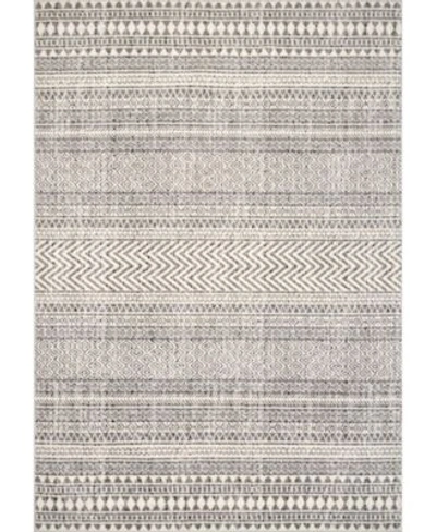 Nuloom Creek Striped Antonella Gray Area Rug