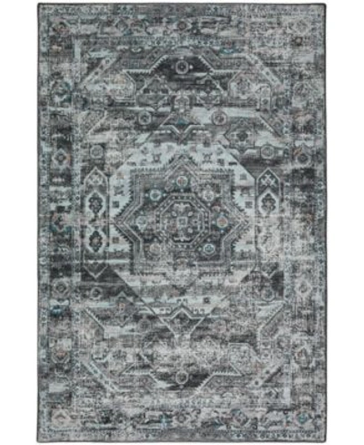 D Style Basilic Bas5 Area Rug In Silver Tone