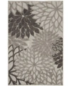 Nourison Aloha Alh05 Silver Rug In Silver