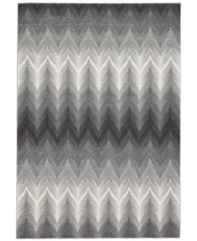 Simply Woven Tinsley R3589 Silver Area Rug In Ash