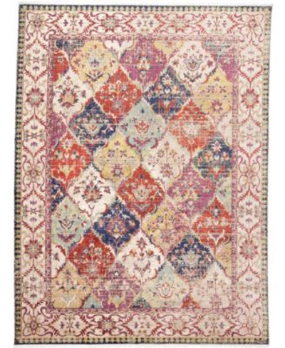 Simply Woven Amelie R3882 Red Area Rug