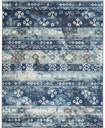 Long Street Looms Antique Ant07 Rug In Ivory Blue