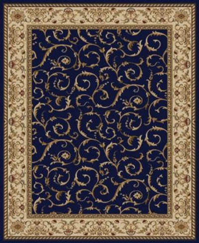 Km Home Closeout  Pesaro Blue Area Rug Collection