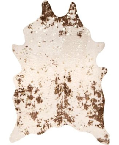 Nuloom Iraida Faux Cowhide Rug In Black