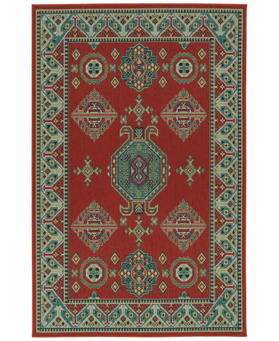 Tamara Day Lee Boulevard Tdl06 3'6" X 5'6" Outdoor Area Rug In Red