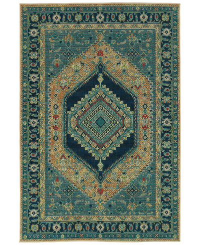 Tamara Day Lee Boulevard Tdl01 3'6" X 5'6" Outdoor Area Rug In Blue