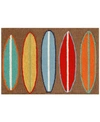 LIORA MANNE LIORA MANNE FRONT PORCH INDOOR OUTDOOR SURFBOARDS BROWN AREA RUG