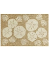 LIORA MANNE LIORA MANNE FRONT PORCH INDOOR OUTDOOR SHELL TOSS NATURAL AREA RUG