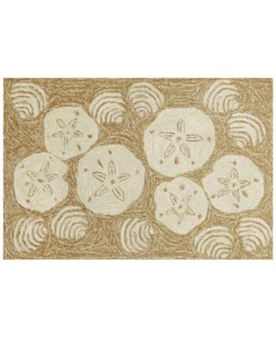 Liora Manne Front Porch Indoor Outdoor Shell Toss Natural Area Rug