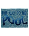 Liora Manne Frontporch This Way To The Pool Area Rug In Aqua