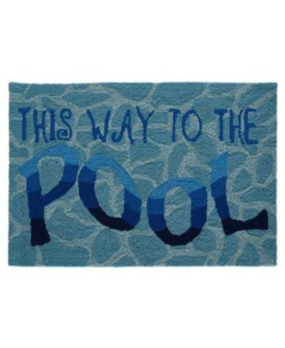 Liora Manne Frontporch This Way To The Pool Area Rug In Aqua