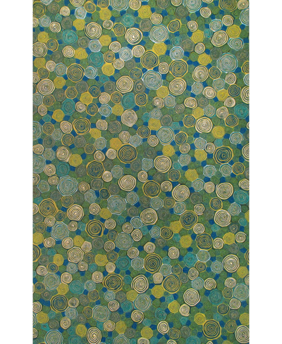 Liora Manne Visions Iii Giant Swirls 5' X 8' Outdoor Area Rug In Green,blue