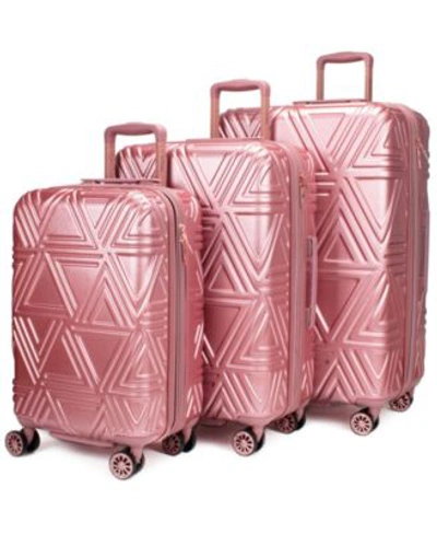 Badgley Mischka Contour Expandable Hardside Luggage Collection In Dusty Rose