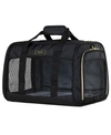 Kenneth Cole Reaction Soft Sided Multi-entry Collapsible Travel Medium Pet Carrier Duffel With Removable Lining In Black