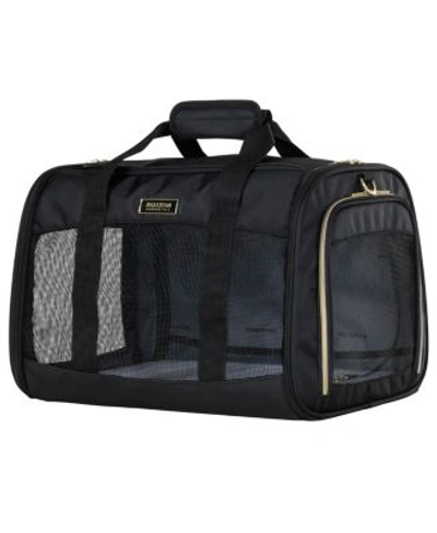 Kenneth Cole Reaction Soft Sided Multi-entry Collapsible Travel Medium Pet Carrier Duffel With Removable Lining In Black