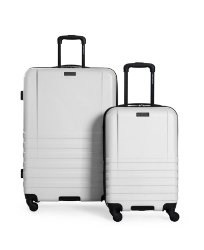 Ben Sherman Hereford 2-piece Lightweight Hardside Expandable Spinner Luggage Set In White
