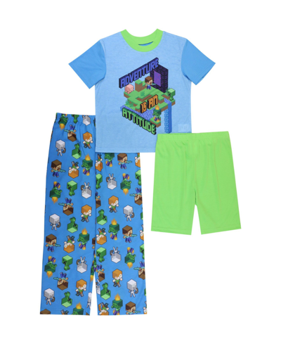 Ame Little Boys Minecraft Pajamas, 3 Piece Set In Assorted