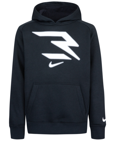 Nike 3brand By Russell Wilson Big Boys Logo Pullover Hoodie In Black