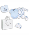ROCK-A-BYE BABY BOUTIQUE BABY BOYS FLY HIGH LAYETTE GIFT IN MESH BAG, 5 PIECE SET