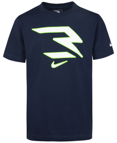 Nike 3brand By Russell Wilson Big Boys Icon T-shirt In Obsidian