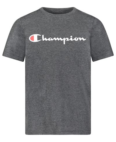 Champion Big Boys Signature Script T-shirt In Gray