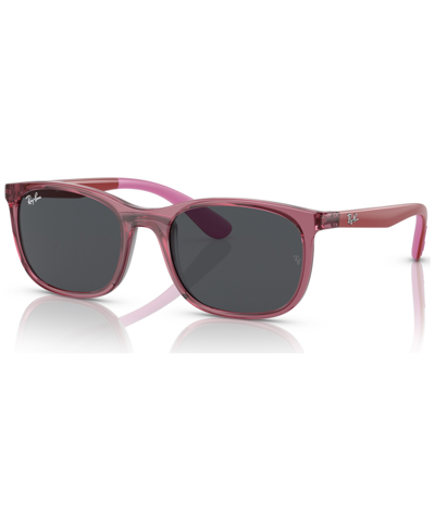 Ray-ban Jr Kids Sunglasses, Rj9076 (ages 11-13) In Transparent Pink On Rubber Pink