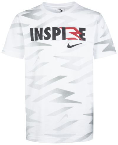 Nike 3brand By Russell Wilson Big Boys Inspire Short Sleeve T-shirt In White