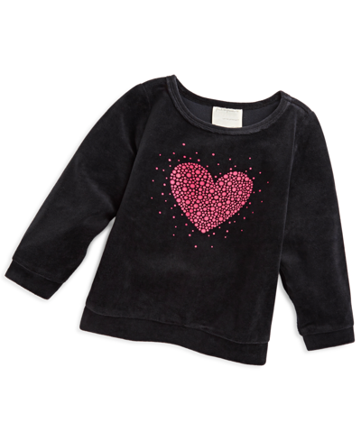 First Impressions Baby Girls Love Sparkle Velour Top, Created For Macy's In  Deep Black | ModeSens