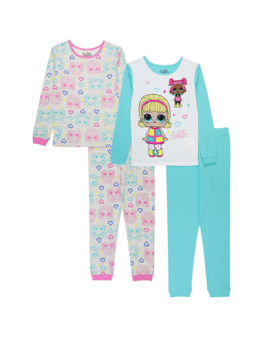 Ame Big Girls Lol T-shirt And Pajama, 4 Piece Set In Multi