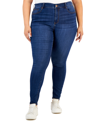 Celebrity Pink Trendy Plus Size High Rise Skinny Ankle Jeans In Govenor