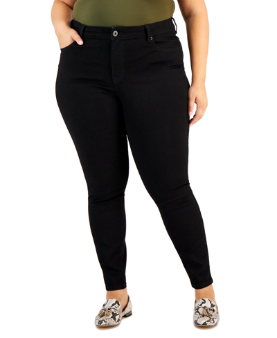 Celebrity Pink Trendy Plus Size Sculpted Skinny Jeans In Black