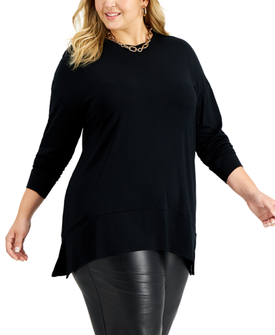 Inc International Concepts Plus Size Side-slit Tunic, Created For Macy ...
