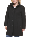 CALVIN KLEIN WOMENS PLUS SIZE WALKER COAT, CREATED FOR MACYS