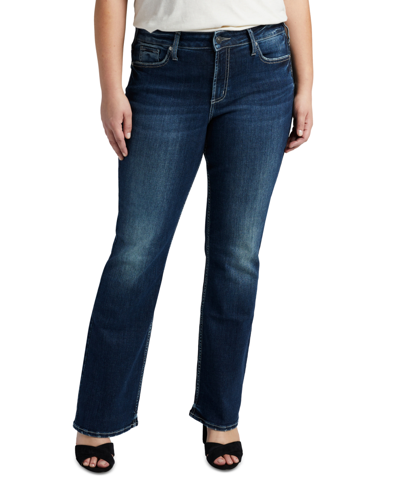 Silver Jeans Co. Plus Size Suki Slim-fit Bootcut Jeans In Indigo