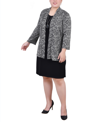 Ny Collection Plus Size Dress Set, 2 Piece In Black Sparduo