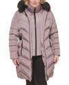 CALVIN KLEIN WOMEN'S PLUS SIZE FAUX-FUR-TRIM HOODED PUFFER COAT, CREATED FOR MACY'S