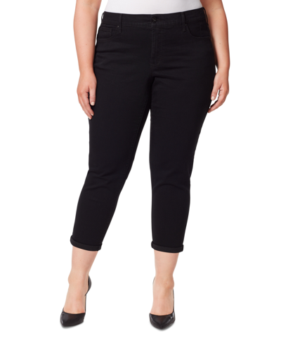 Jessica Simpson Trendy Plus Size Mika Best Friend Skinny Jeans In Black