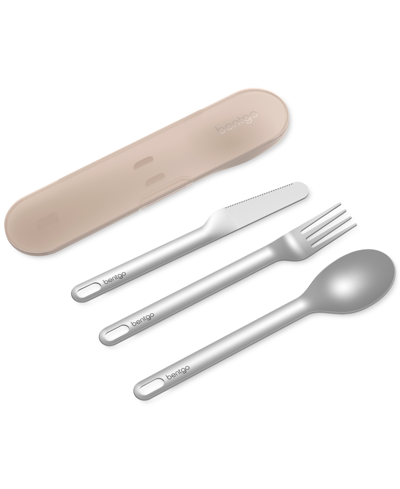 Bentgo Stainless Steel Travel Utensil Set In Sand