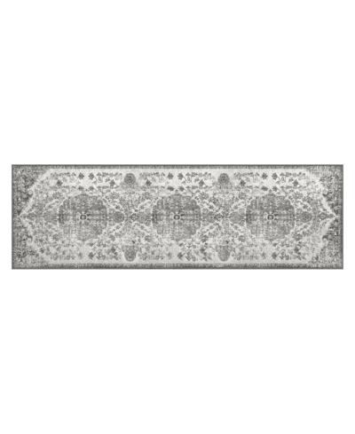 Gelpro Nevermove Retro Taryn Kitchen Runner, 24" X 76" In Gray