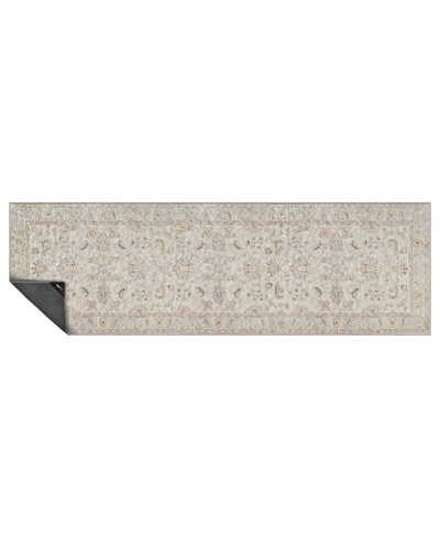 Gelpro Nevermove Traditional Jordan Kitchen Runner, 24" X 76" In Beige