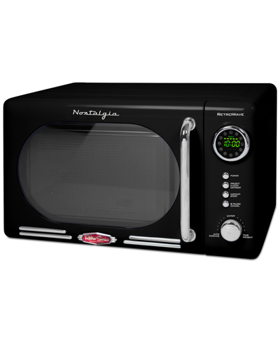 Nostalgia Nrmo7aq6a Retro 700-watt Led Microwave In Black