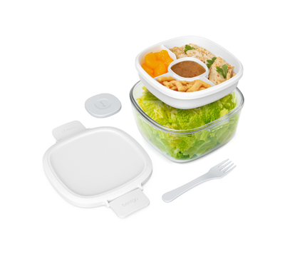 Bentgo Glass Leak-proof Salad Container In White