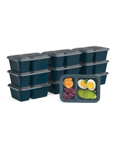 Bentgo Prep 2-compartment Snack Container Set, 20 Pieces In Deep Teal