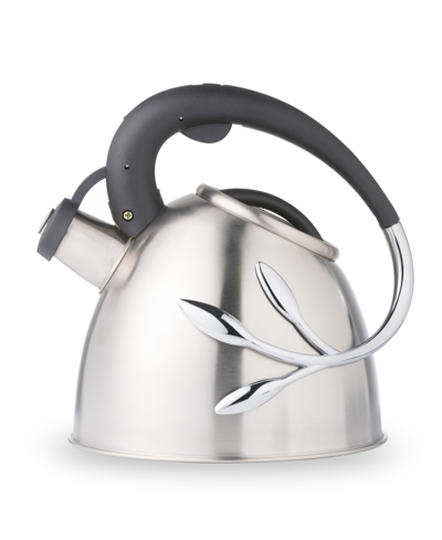 Everyday Solutions Vine Whistling Tea Kettle In Silver-tone