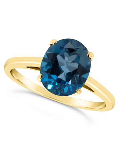 Macy's London Topaz (3-5/8 Ct. T.w.) Ring In 14k Yellow Gold In London Blue Topaz