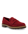 Anne Klein Elia Lug Sole Loafers In Wine