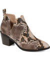 Journee Collection Journee Lola Patterned Ankle Bootie In Snake