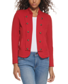 Tommy Hilfiger Plus Size Military Band Jacket In Chili Pepper
