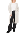 Vince Camuto Plus Size Cozy Open Front Duster Jacket In Silver Heather